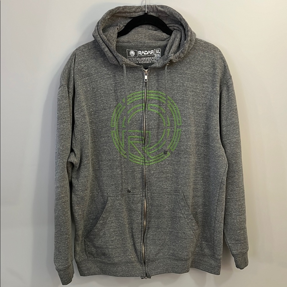 Grey Radar Ski Zip-Up Hoodie
